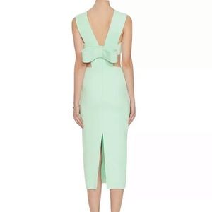 Cushnie Et Ochs Intermix Green Cut Out Bow Dress